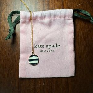 Kate Spade Necklace Women's Black White Gold Chain